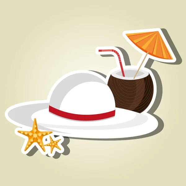 Diseño icono de playa — Vector de stock