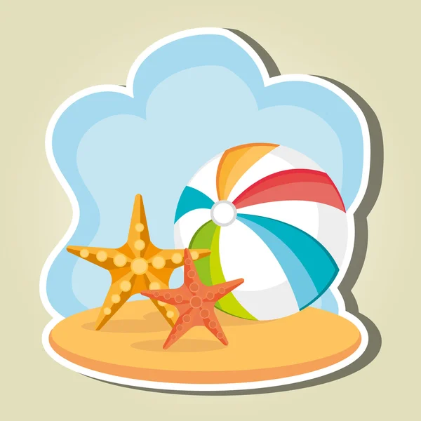 Diseño icono de playa — Vector de stock