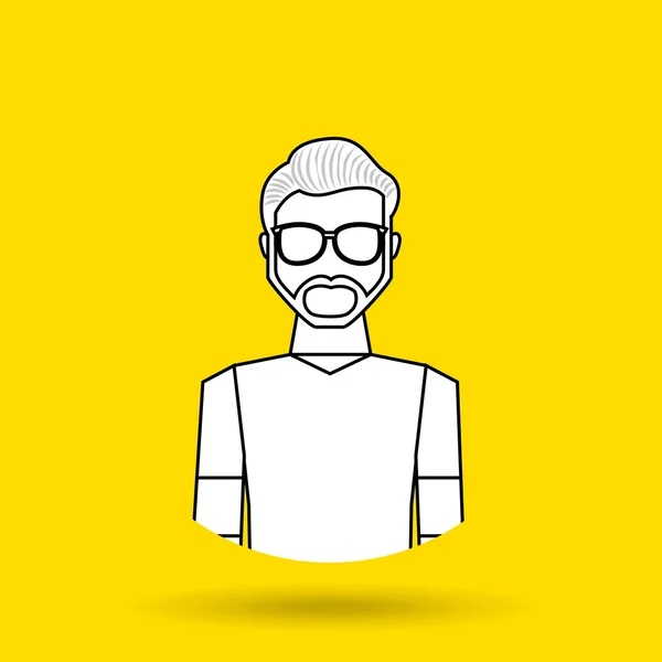 Pessoa avatar design — Vetor de Stock