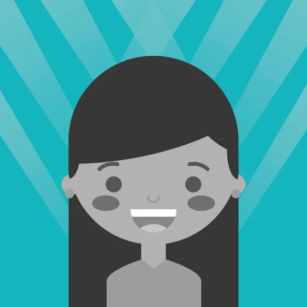 Kvindelige avatar design – Stock-vektor