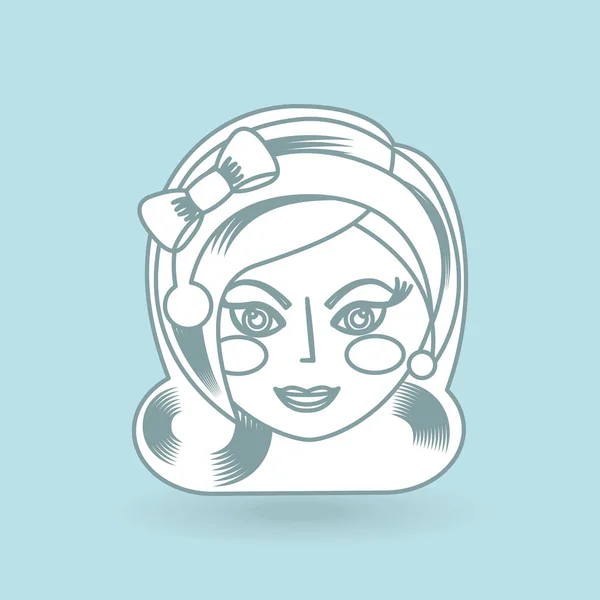 Design avatar femminile — Vettoriale Stock