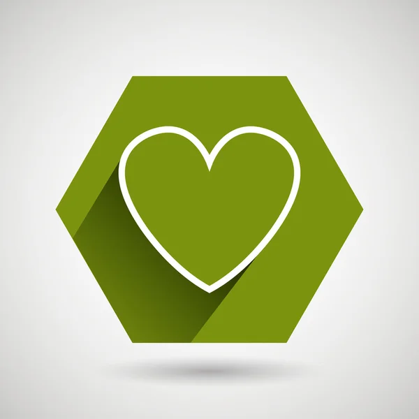 Heart icon design — Stock Vector