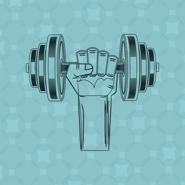 Gimnasio deporte icono de diseño — Vector de stock