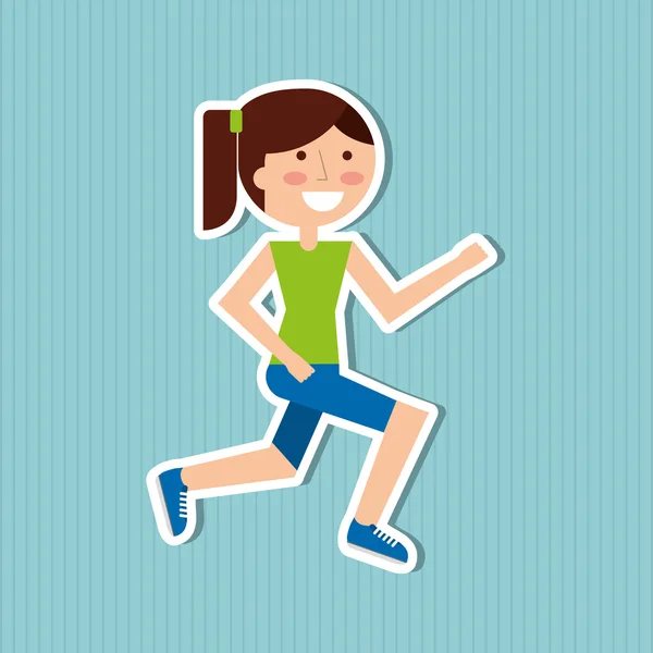 Gimnasio deporte icono de diseño — Vector de stock