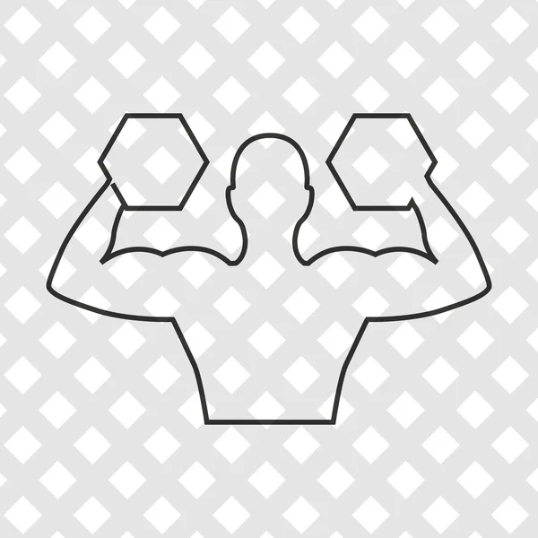 Gymmet sport ikon design — Stock vektor