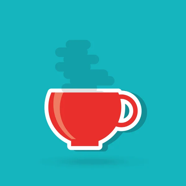 Taza de café diseño — Vector de stock