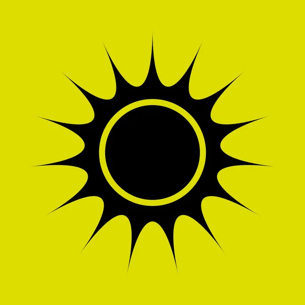 Projeto do ícone do sol — Vetor de Stock