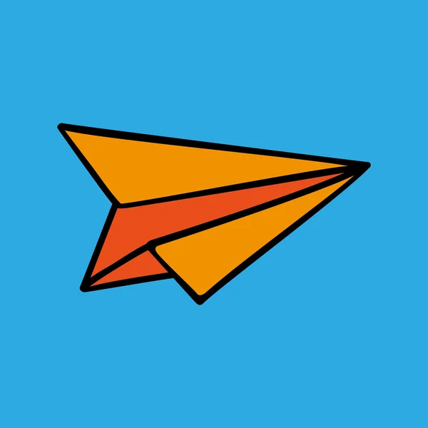 Design de avião de papel — Vetor de Stock