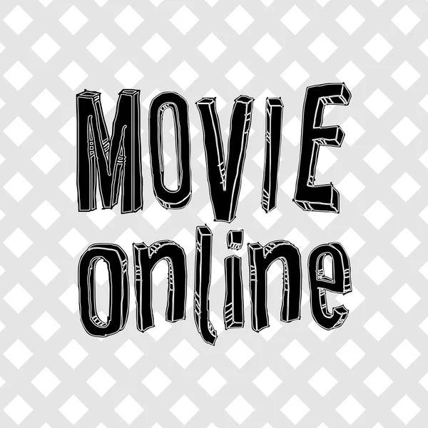 Movie online design — Stock Vector