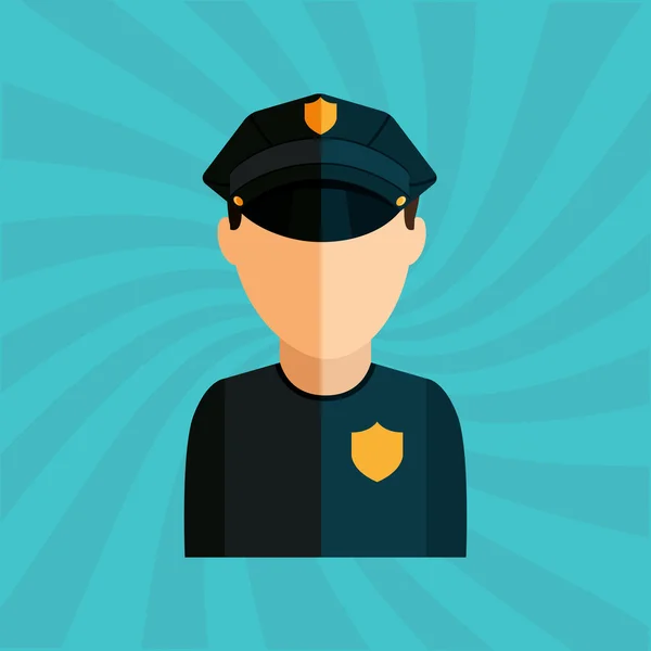 Diseño del servicio policial — Vector de stock