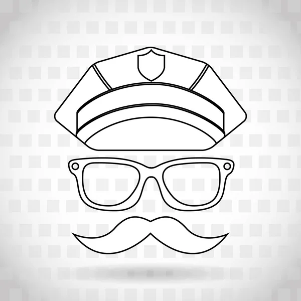 Diseño del servicio policial — Vector de stock