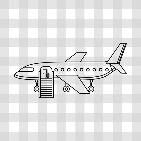 Diseño de terminal de aeropuerto — Vector de stock