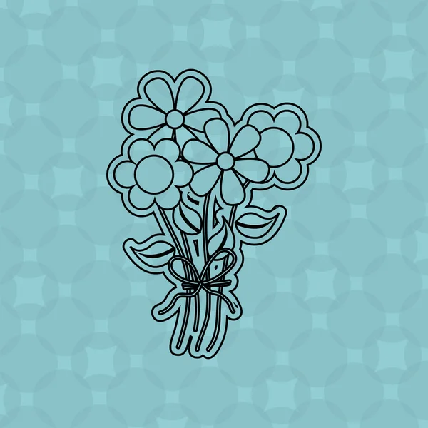 Flower isolated design — Stock Vector
