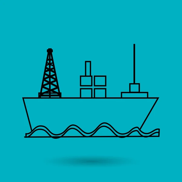 Projeto da indústria petrolífera — Vetor de Stock