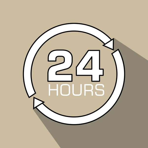 24 uur ontwerp — Stockvector