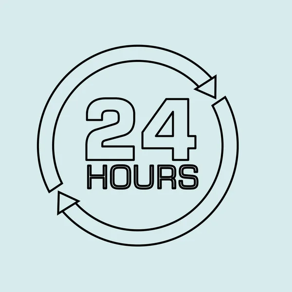 24 hours design — Stock Vector