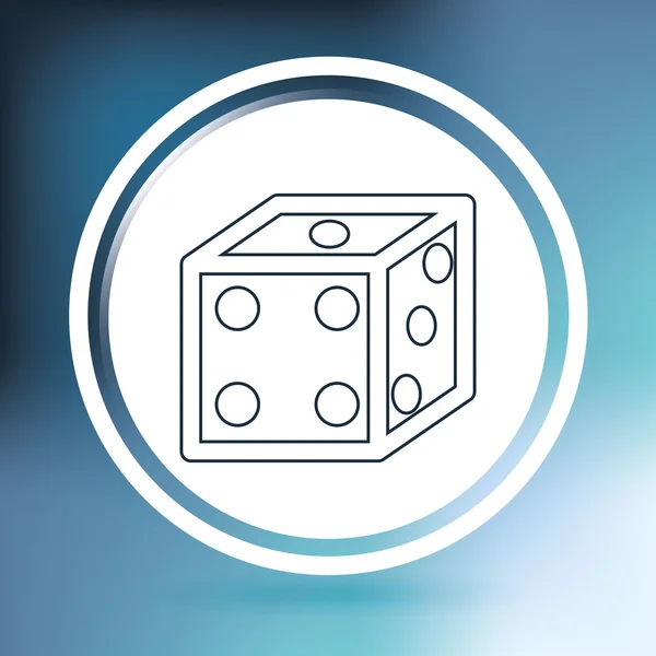 Casino juego icono de diseño — Vector de stock