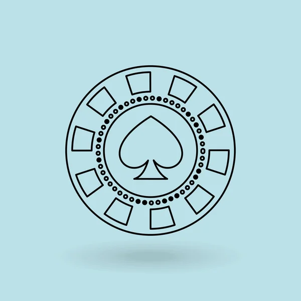 Jeu de casino icône design — Image vectorielle