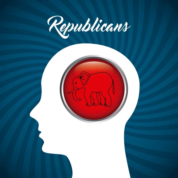 Conception de parti républicain — Image vectorielle