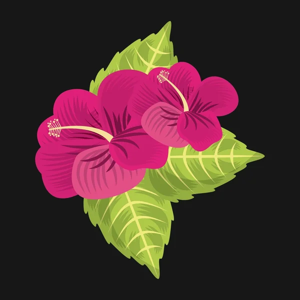 Feuillage de belle conception de fleurs — Image vectorielle