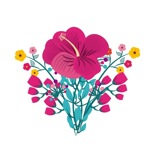 Liści, kwiaty piękne Design — Wektor stockowy