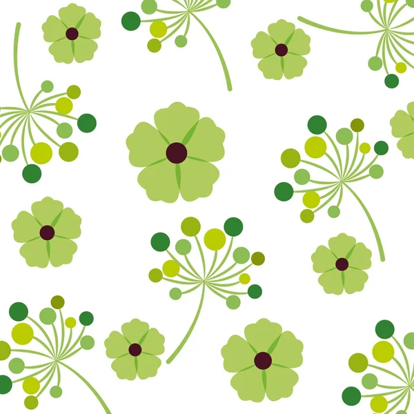 Follaje de hermoso diseño de flores — Vector de stock