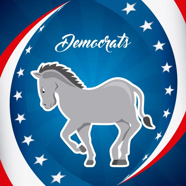 Democrat party design — Stock Vector