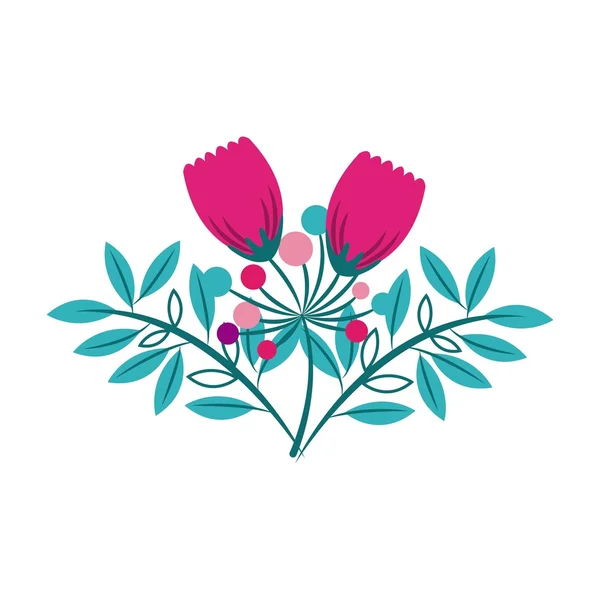 Liści, kwiaty piękne Design — Wektor stockowy