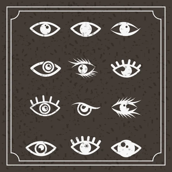 Установить дизайн глаз — стоковый вектор