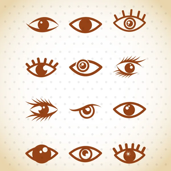 Set eyes design — Stock Vector