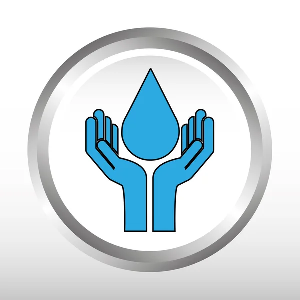 Sauver la conception de l'eau — Image vectorielle