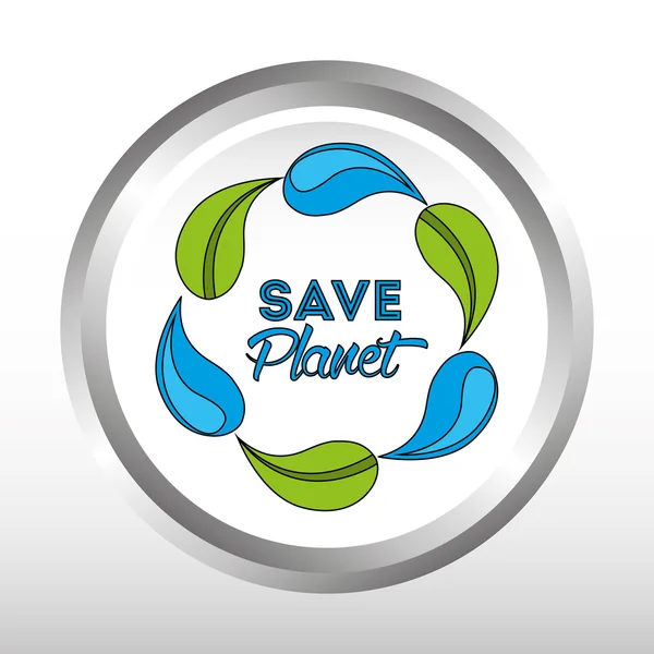 Save the water design — Stock Vector