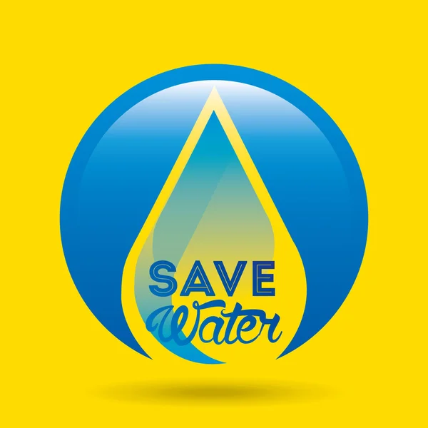 Salvare il design dell'acqua — Vettoriale Stock