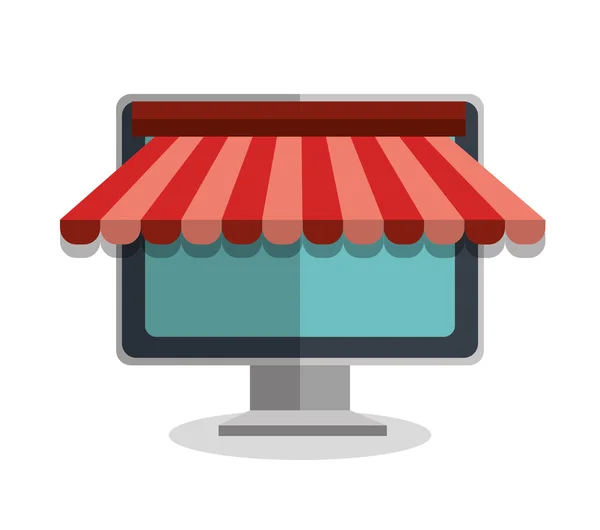 Shopping design en ligne — Image vectorielle