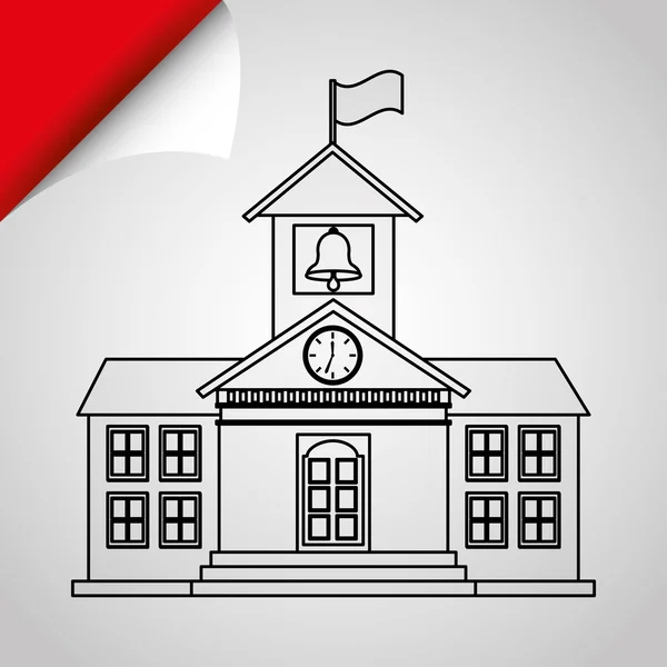 School building icon design — Stock Vector