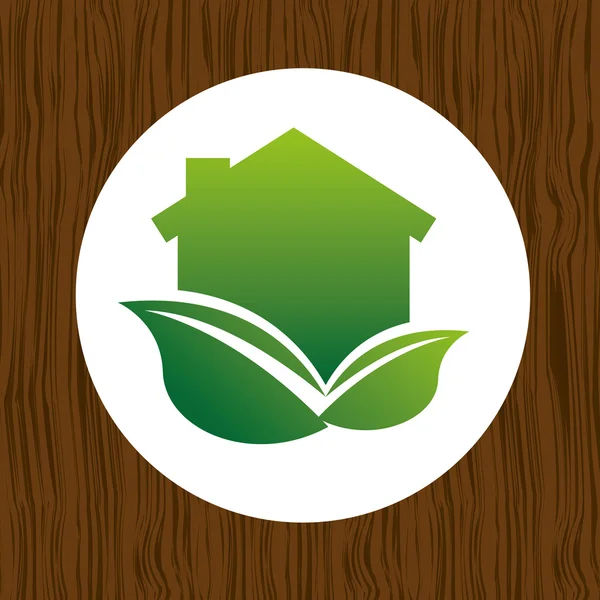Eco house ikon design — Stock vektor
