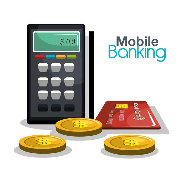 Mobile Banking-Design — Stockvektor