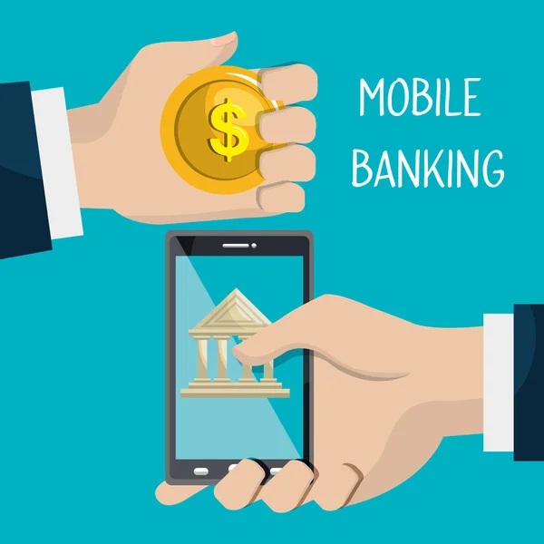 Mobile Banking-Design — Stockvektor