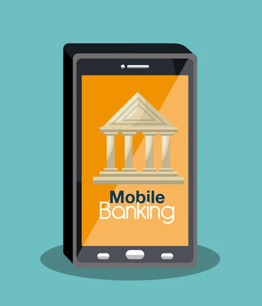 Conception de banque mobile — Image vectorielle