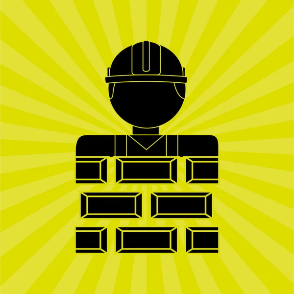 Desain avatar pekerja - Stok Vektor