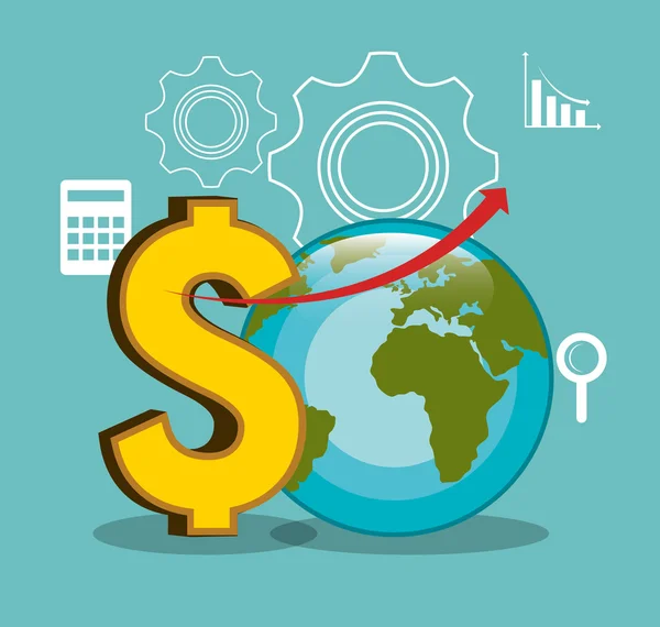 Concepção do crescimento económico —  Vetores de Stock