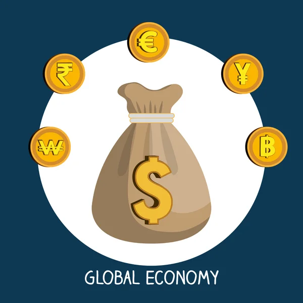 Concepção da economia global — Vetor de Stock