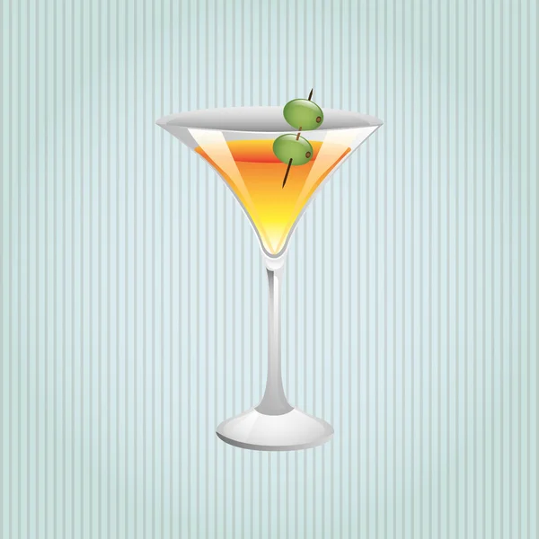 Cocktail-Design am Strand — Stockvektor