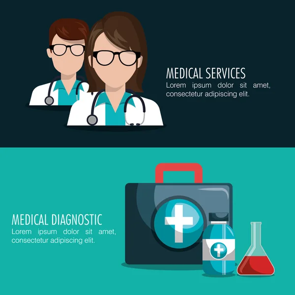 Medical care design — Stock Vector