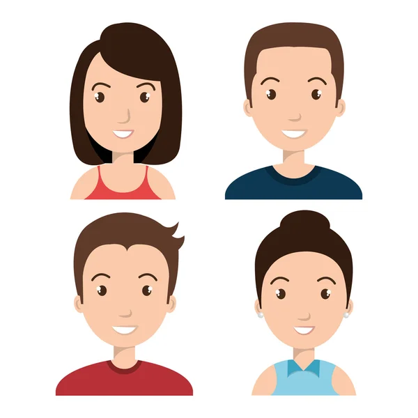 Avatars personnes design — Image vectorielle