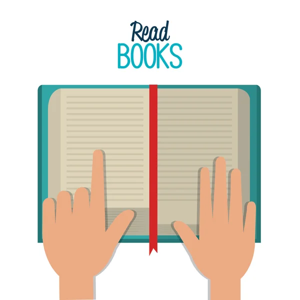 Bücher lesen — Stockvektor