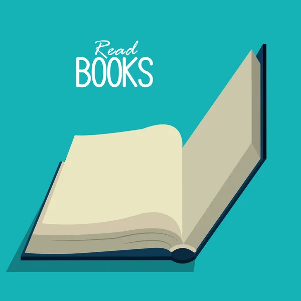 Ler livros design —  Vetores de Stock