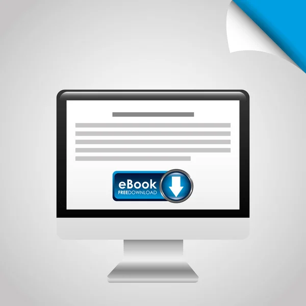 E-book diseño de descarga — Vector de stock