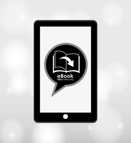 Conception de téléchargement e-book — Image vectorielle