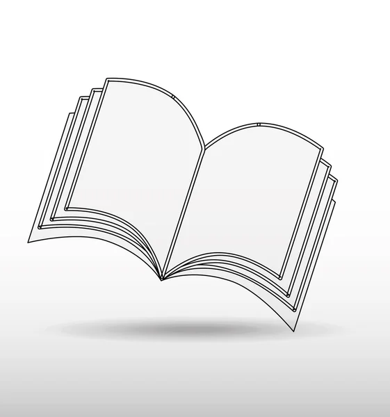 Libro icono diseño — Vector de stock